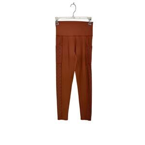 Aerie Women's Chill Play Move Orange Laser Cutout 7/8 High Rise Leggings Sz M